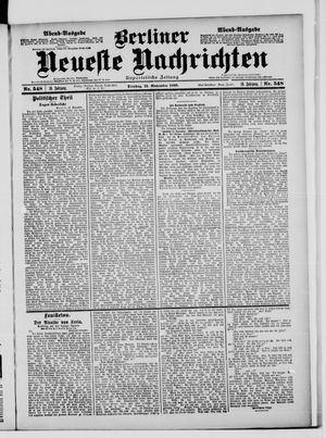 Berliner neueste Nachrichten vom 21.11.1899