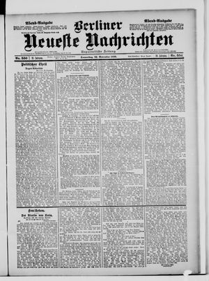 Berliner neueste Nachrichten vom 23.11.1899
