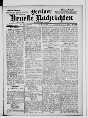 Berliner neueste Nachrichten vom 26.11.1899