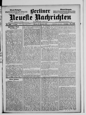 Berliner Neueste Nachrichten vom 27.11.1899