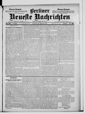 Berliner Neueste Nachrichten vom 30.11.1899