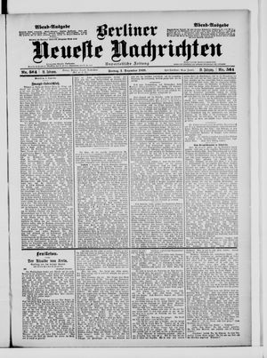 Berliner neueste Nachrichten vom 01.12.1899