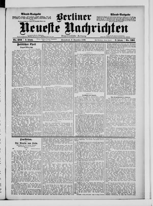 Berliner Neueste Nachrichten vom 02.12.1899