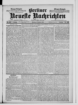 Berliner neueste Nachrichten vom 03.12.1899