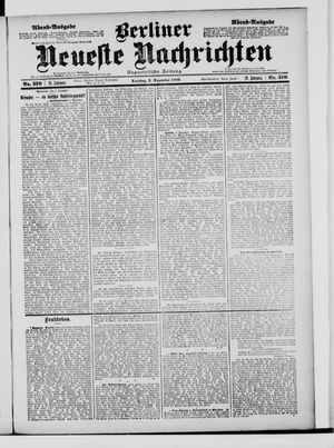 Berliner neueste Nachrichten vom 05.12.1899