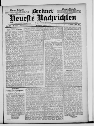 Berliner neueste Nachrichten vom 06.12.1899