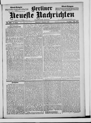Berliner Neueste Nachrichten vom 06.12.1899