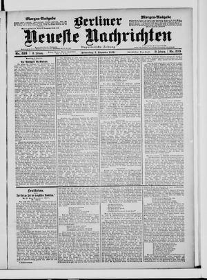 Berliner Neueste Nachrichten vom 07.12.1899