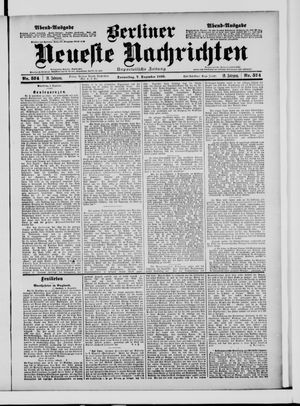 Berliner neueste Nachrichten vom 07.12.1899