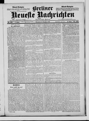 Berliner neueste Nachrichten vom 09.12.1899