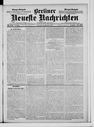 Berliner neueste Nachrichten vom 14.12.1899
