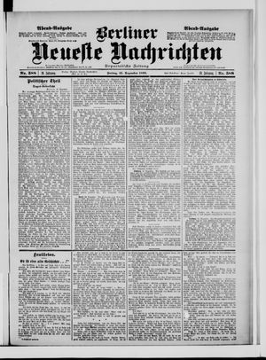 Berliner Neueste Nachrichten vom 15.12.1899