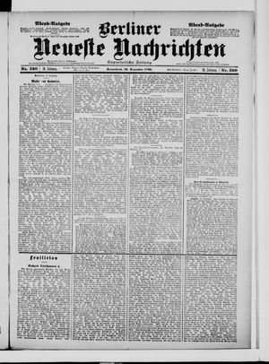 Berliner neueste Nachrichten on Dec 16, 1899