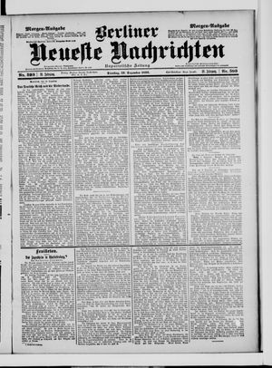 Berliner neueste Nachrichten vom 19.12.1899