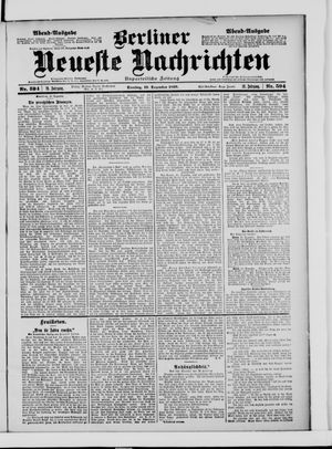 Berliner neueste Nachrichten vom 19.12.1899