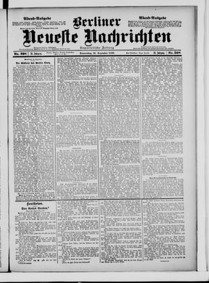Berliner neueste Nachrichten vom 21.12.1899