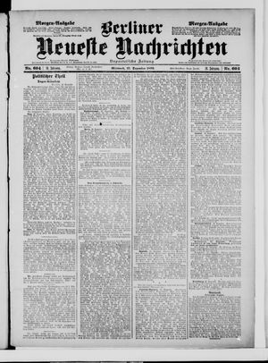 Berliner Neueste Nachrichten on Dec 27, 1899