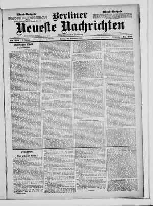Berliner Neueste Nachrichten on Dec 29, 1899