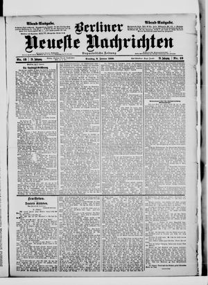 Berliner Neueste Nachrichten vom 09.01.1900