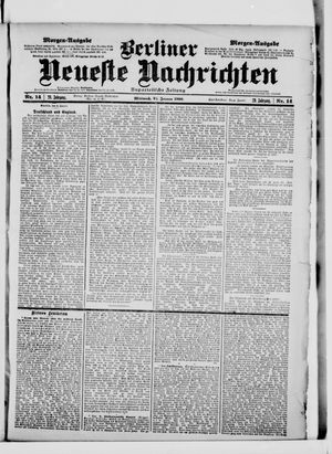 Berliner Neueste Nachrichten vom 10.01.1900