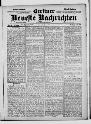 Berliner Neueste Nachrichten vom 12.01.1900