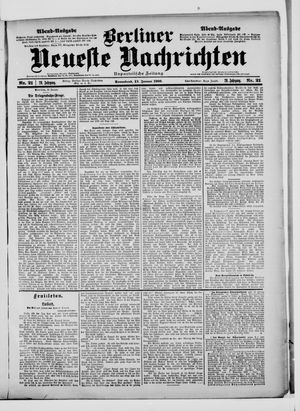 Berliner Neueste Nachrichten vom 13.01.1900
