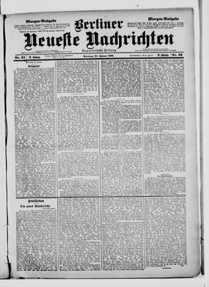 Berliner Neueste Nachrichten on Jan 14, 1900