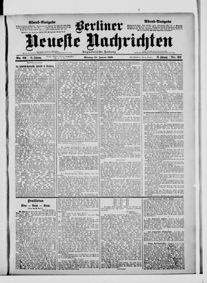 Berliner Neueste Nachrichten on Jan 15, 1900