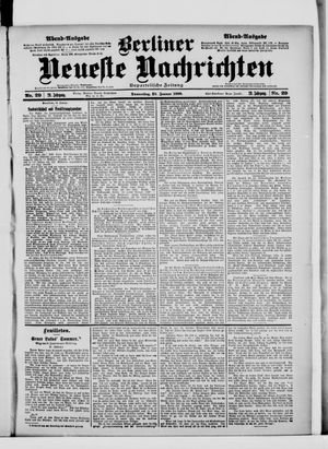Berliner Neueste Nachrichten vom 18.01.1900
