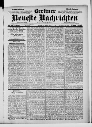 Berliner Neueste Nachrichten vom 22.01.1900