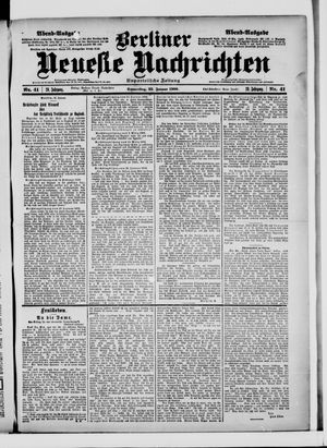 Berliner Neueste Nachrichten on Jan 25, 1900