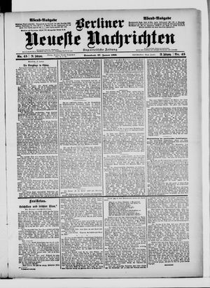 Berliner Neueste Nachrichten on Jan 27, 1900
