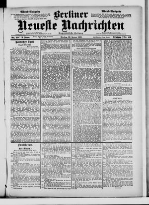 Berliner Neueste Nachrichten vom 30.01.1900