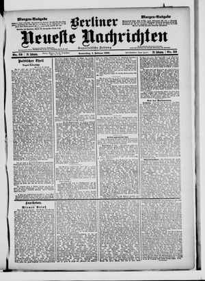Berliner Neueste Nachrichten vom 01.02.1900