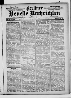 Berliner Neueste Nachrichten vom 02.02.1900