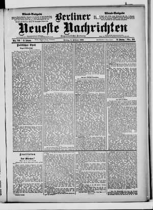 Berliner Neueste Nachrichten on Feb 2, 1900