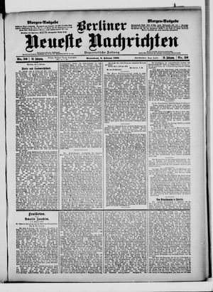 Berliner Neueste Nachrichten vom 03.02.1900