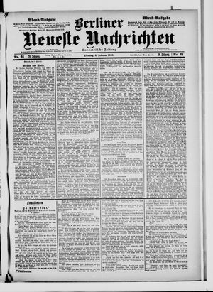 Berliner Neueste Nachrichten on Feb 6, 1900