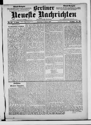 Berliner Neueste Nachrichten vom 08.02.1900