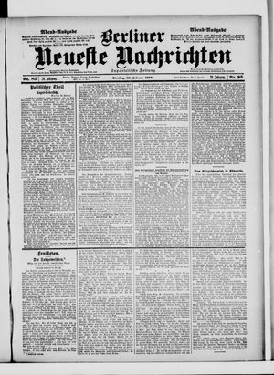 Berliner Neueste Nachrichten on Feb 20, 1900