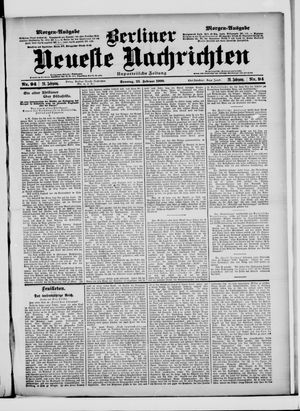 Berliner Neueste Nachrichten vom 25.02.1900