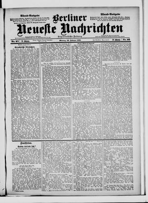 Berliner Neueste Nachrichten vom 26.02.1900