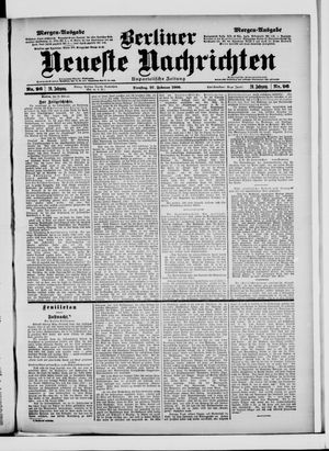 Berliner Neueste Nachrichten on Feb 27, 1900