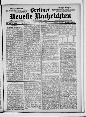 Berliner Neueste Nachrichten vom 28.02.1900