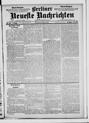Berliner Neueste Nachrichten vom 28.02.1900