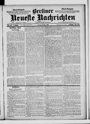 Berliner Neueste Nachrichten vom 09.03.1900