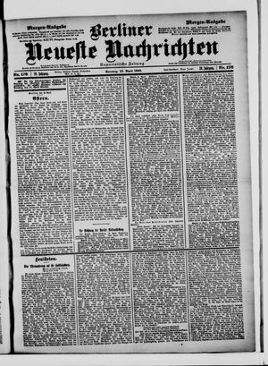Berliner Neueste Nachrichten vom 15.04.1900