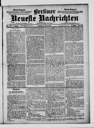 Berliner Neueste Nachrichten vom 18.04.1900