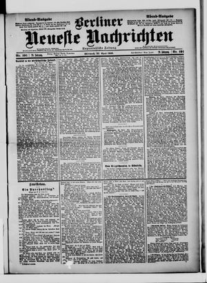 Berliner Neueste Nachrichten vom 25.04.1900