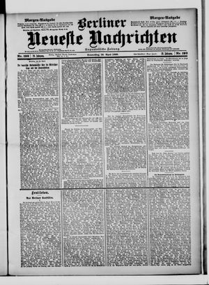Berliner Neueste Nachrichten vom 26.04.1900